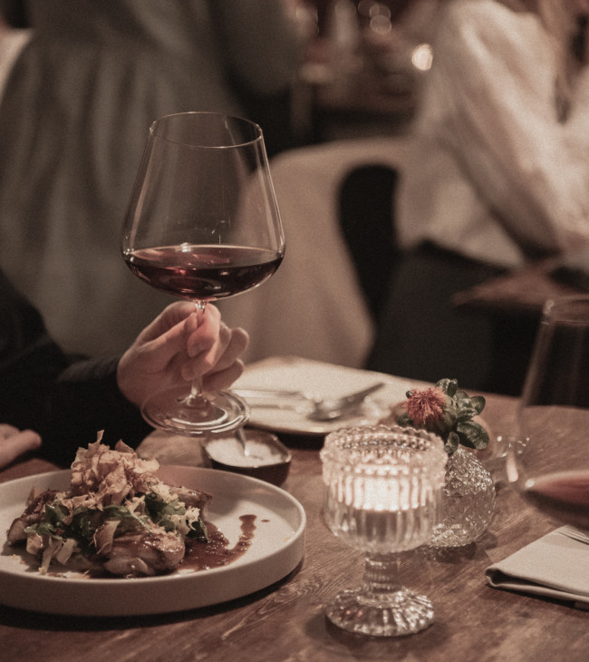 Cena pressoi il ristorante 1477 Reichhalter a Lana, Alto Adige